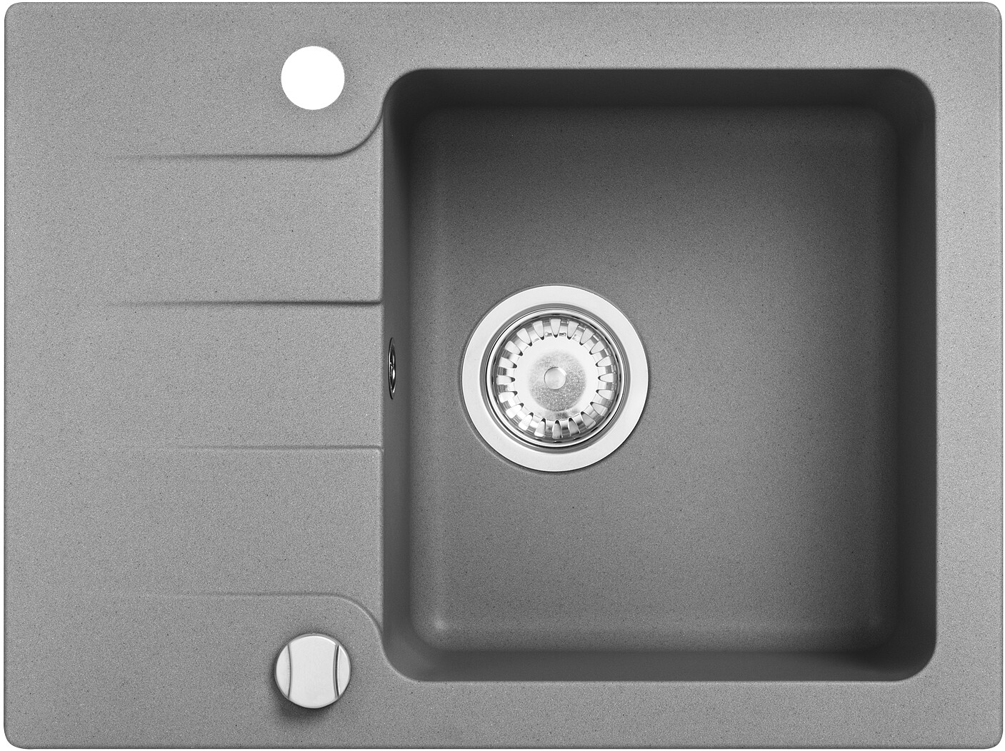 Zlewozmywak granitowy Kernau KGS C 4558 1B1D Grey Metallic