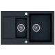 Zlewozmywak granitowy Kernau KGS H 6080 1,5B1D Black Metallic