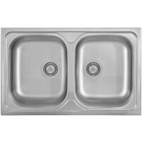 Zlewozmywak stalowy Kernau KSS G 804 2B Linen