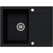 Zlewozmywak granitowy Kernau KGS V 4565A 1B1D Deep Black