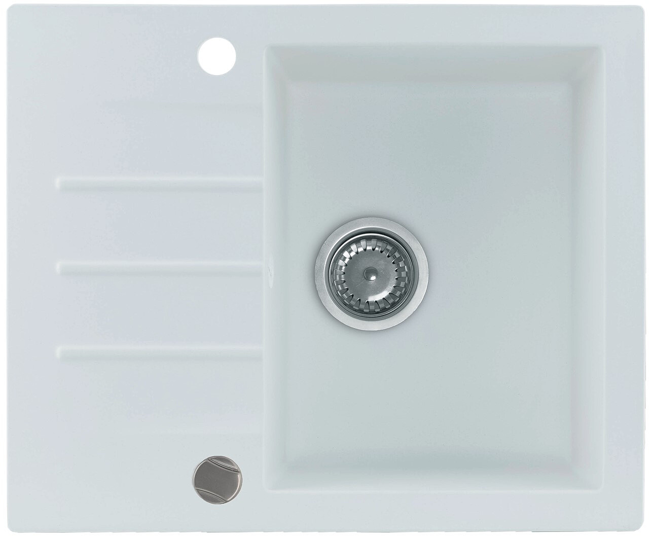 Zlewozmywak granitowy Kernau KGSA 4560 1B1D Pure White