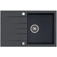 Zlewozmywak granitowy Kernau KGSV 45A 1B1D Black Metallic