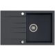 Zlewozmywak granitowy Kernau KGSV 45A 1B1D Black Metallic