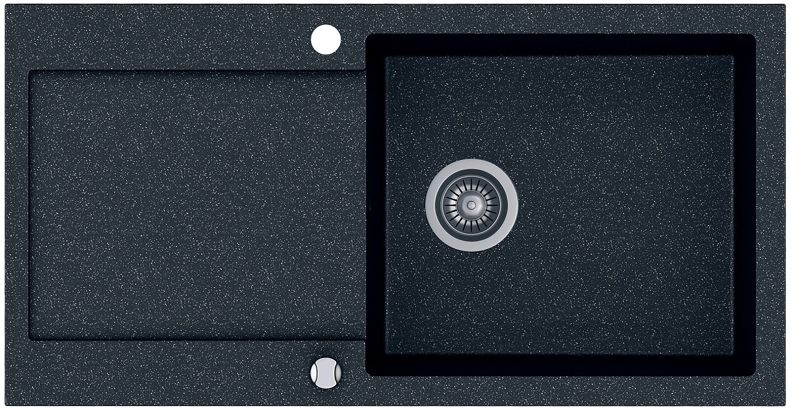 Zlewozmywak granitowy Kernau KGS H 6097 1B1D Black Metallic