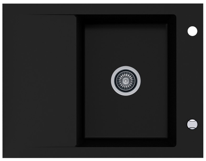 Zlewozmywak granitowy Kernau KGS M 4565 1B1D Deep Black