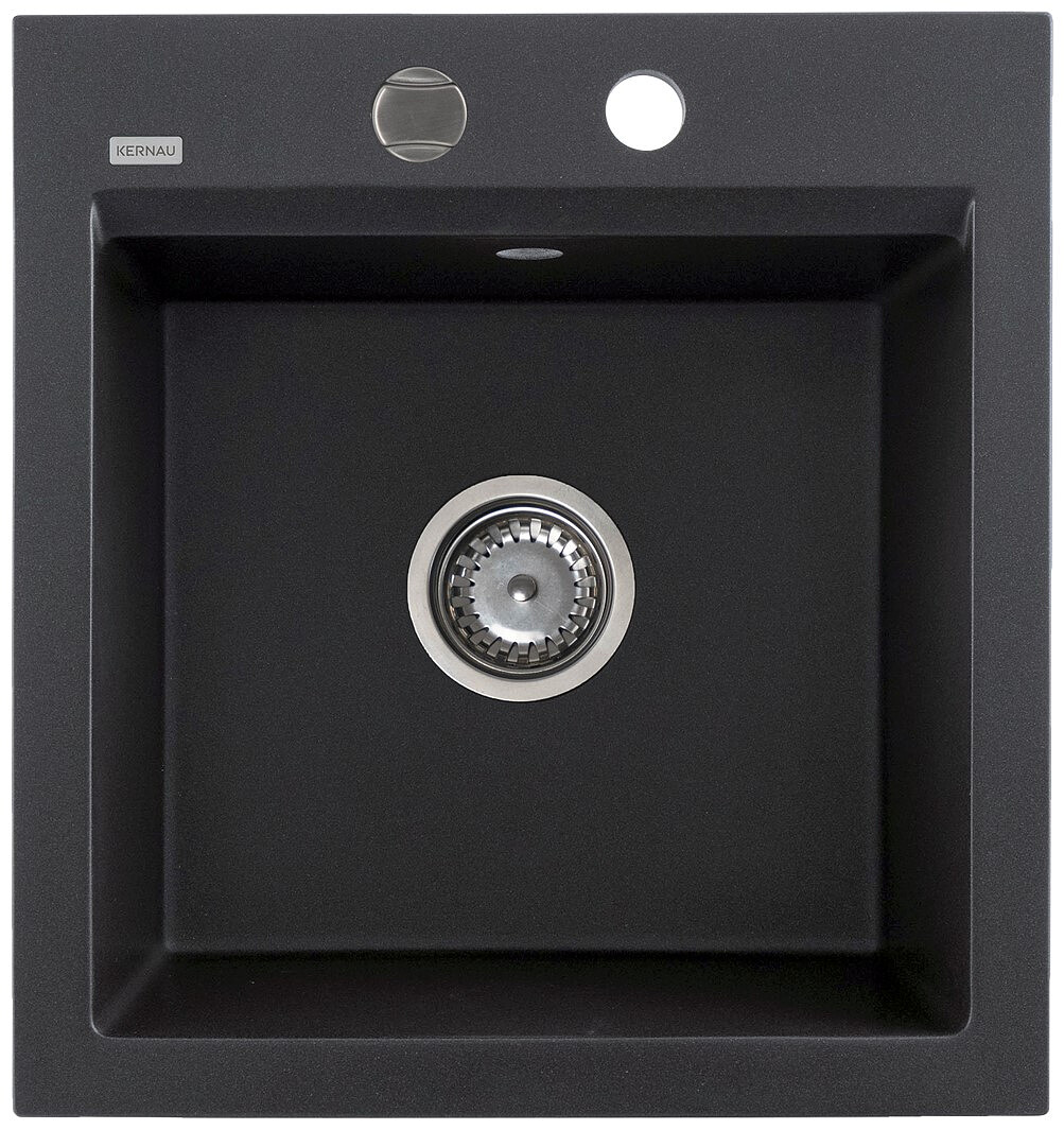 Zlewozmywak granitowy Kernau KGS M 45 1B Black Metallic