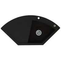 Zlewozmywak granitowy Kernau KGS B 90 1B1D Black Metallic
