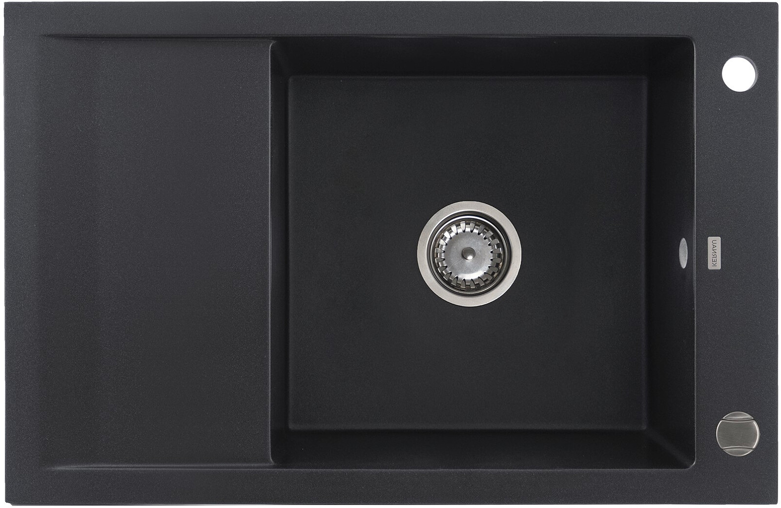 Zlewozmywak granitowy Kernau KGSM 6078 1B1D Black Metallic