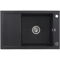 Zlewozmywak granitowy Kernau KGSM 6078 1B1D Black Metallic