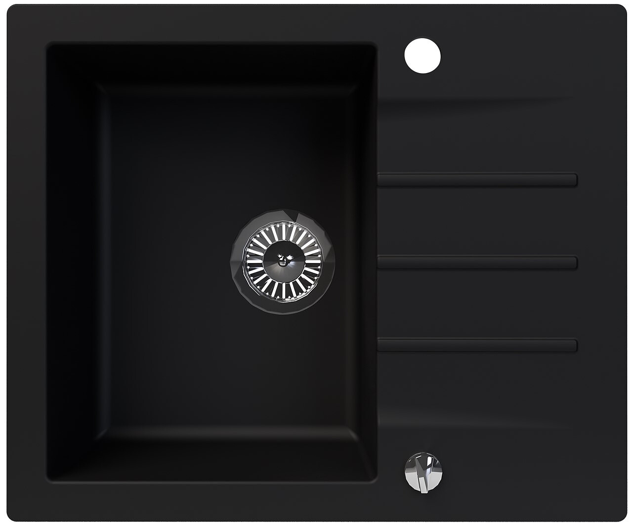 Zlewozmywak granitowy Kernau KGS A 4560 1B1D Deep Black
