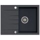 Zlewozmywak granitowy Kernau KGS V 4565A 1B1D Black Metallic