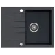 Zlewozmywak granitowy Kernau KGS V 4565A 1B1D Black Metallic