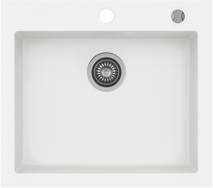 Zlewozmywak granitowy Kernau KGS H 60 1B Pure White