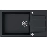 Zlewozmywak granitowy Kernau KGS N 6586 1B1D Deep Black