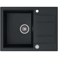Zlewozmywak granitowy Kernau KGS N 4565 1B1D Deep Black