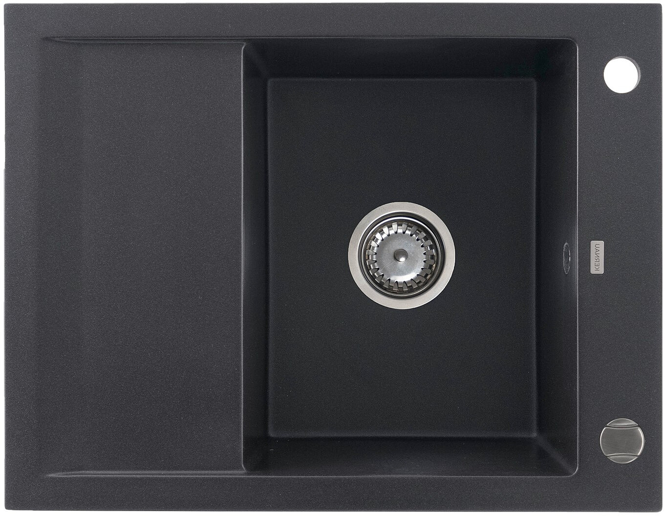 Zlewozmywak granitowy Kernau KGS M 4565 1B1D Black Metallic