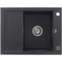 Zlewozmywak granitowy Kernau KGS M 4565 1B1D Black Metallic