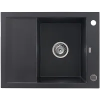 Zlewozmywak granitowy Kernau KGS M 4565 1B1D Black Metallic