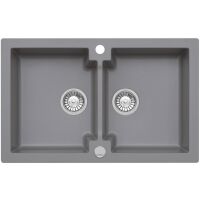 Zlewozmywak granitowy Kernau KGS A 80 2B Grey Metallic