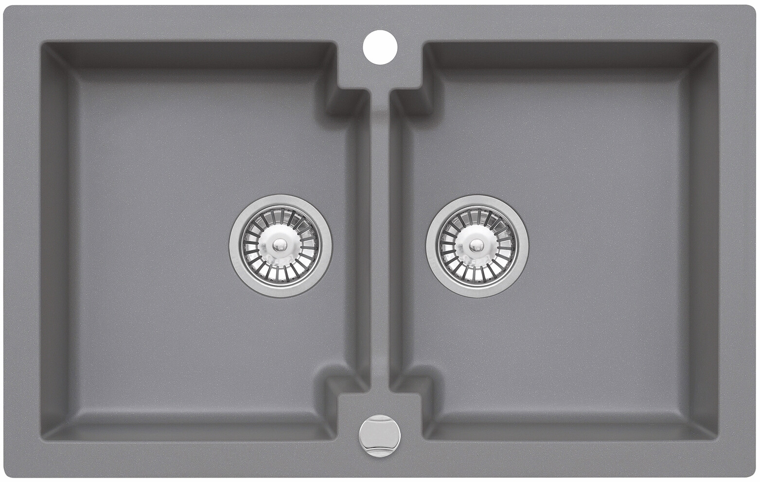Zlewozmywak granitowy Kernau KGS A 80 2B Grey Metallic