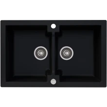 Zlewozmywak granitowy Kernau KGS A 80 2B Deep Black