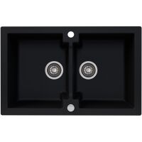 Zlewozmywak granitowy Kernau KGS A 80 2B Deep Black
