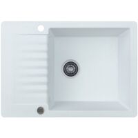 Zlewozmywak granitowy Kernau KGS F 6072 1B1D White