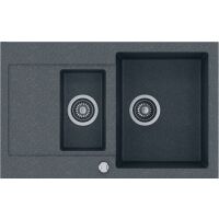 Zlewozmywak granitowy Kernau KGS H 6080 1,5B1D Graphite