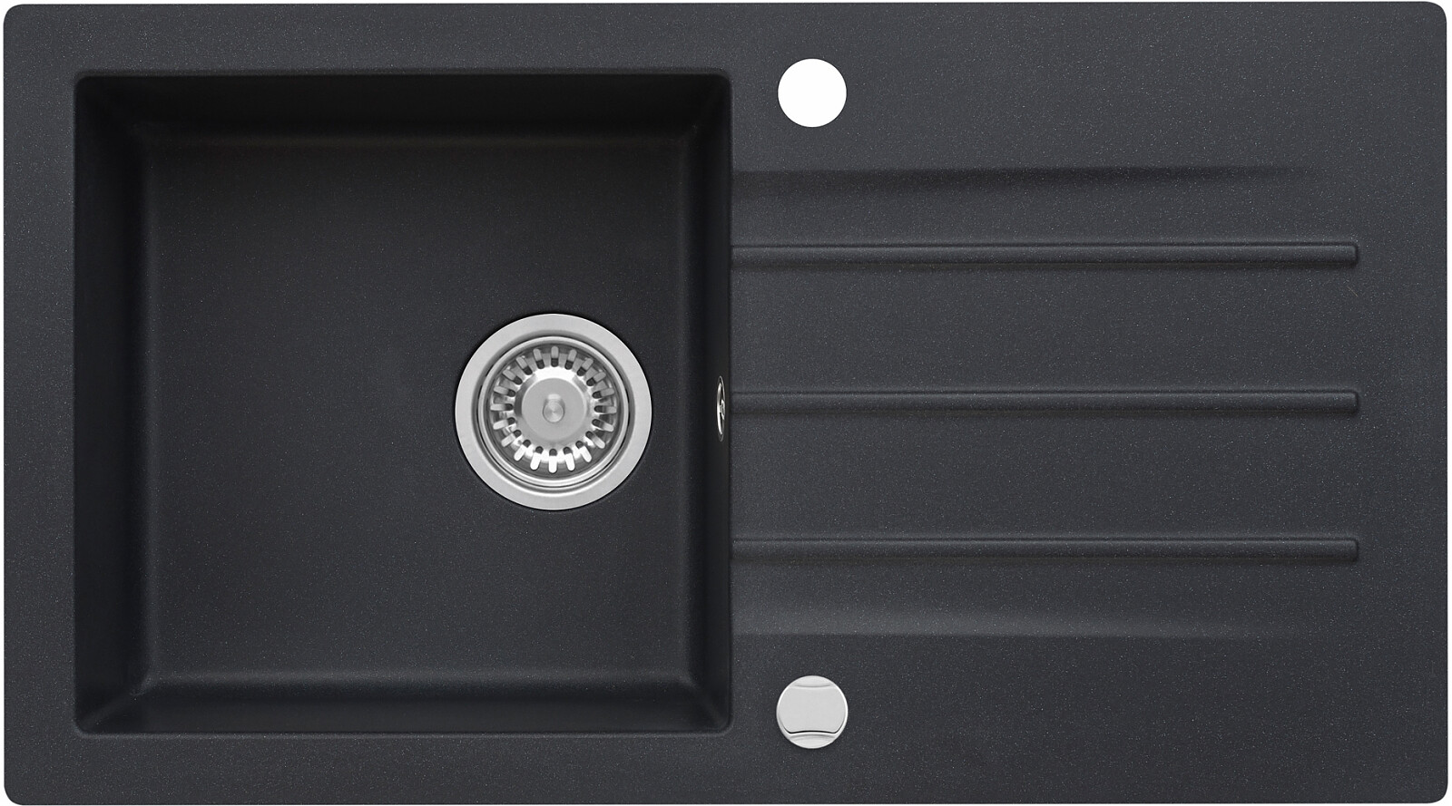 Zlewozmywak granitowy Kernau KGS A 50 1B1D Black Metallic