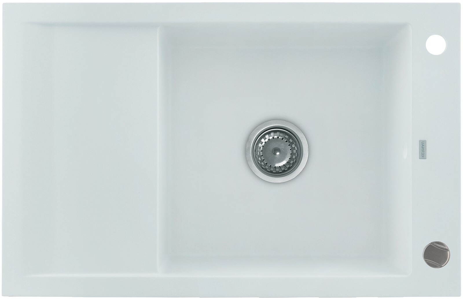 Zlewozmywak granitowy Kernau KGS M 6078 1B1D Pure White