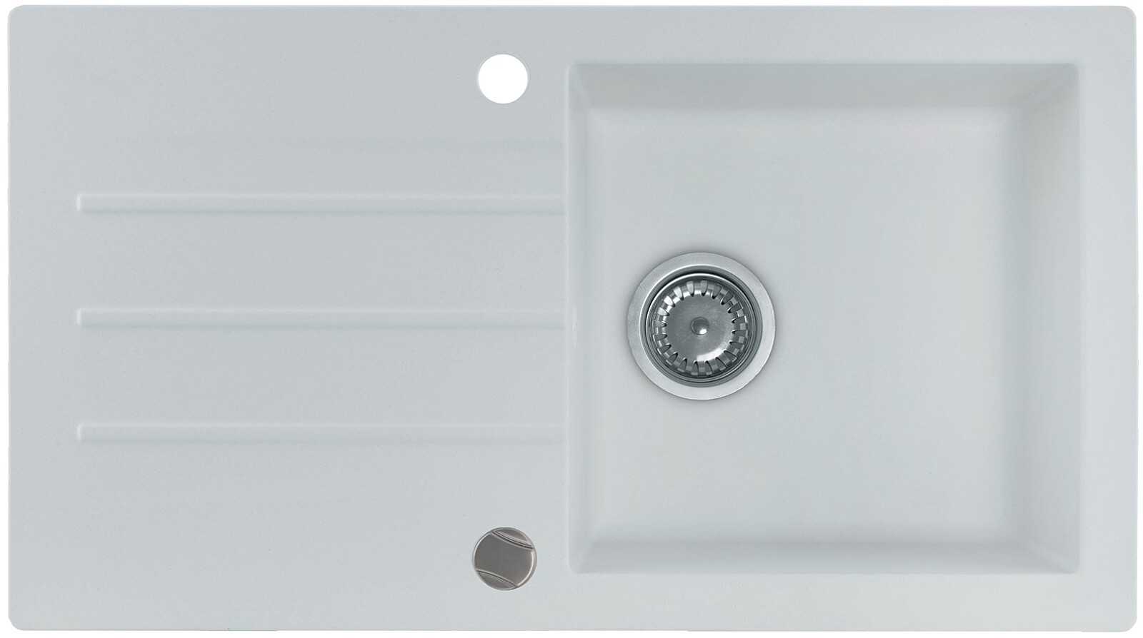 Zlewozmywak granitowy Kernau KGS A 50 1B1D Pure White