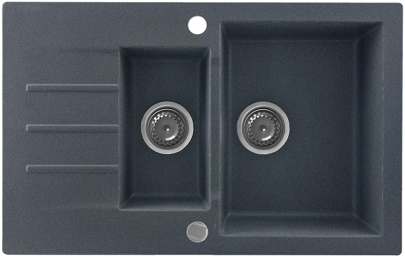 Zlewozmywak granitowy Kernau KGS A 6079 1,5B1D Graphite