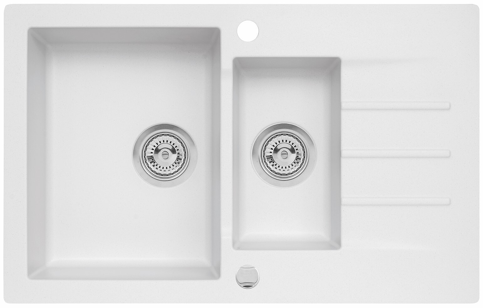 Zlewozmywak granitowy Kernau KGSA 6079 1,5B1D Pure White