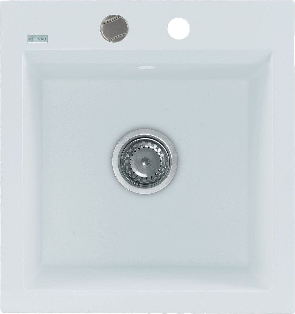 Zlewozmywak granitowy Kernau KGS M 45 1B Pure White