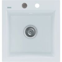 Zlewozmywak granitowy Kernau KGS M 45 1B Pure White