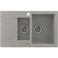 Zlewozmywak granitowy Kernau KGS A 6079 1,5B1D Grey Metallic