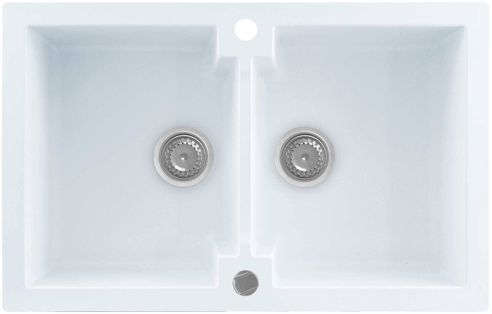 Zlewozmywak granitowy Kernau KGS A 80 2B Pure White