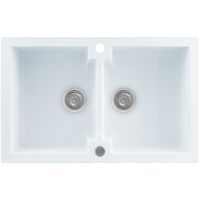 Zlewozmywak granitowy Kernau KGS A 80 2B Pure White