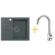 Zestaw Kernau Zlewozmywak KGS A 4560 1B1D Graphite + Bateria KWT 30 Chrome