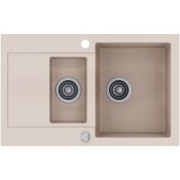 Zlewozmywak granitowy Kernau KGS H 6080 1,5B1D Sand