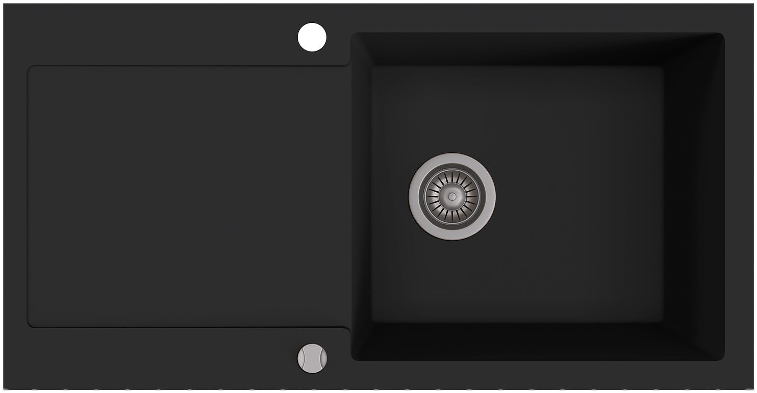 Zlewozmywak granitowy Kernau KGS H 6097 1B1D Deep Black