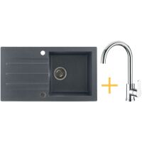 Zestaw Kernau Zlewozmywak KGS A 50 1B1D Graphite + Bateria KWT 30 Chrome