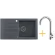Zestaw Kernau Zlewozmywak KGS A 50 1B1D Graphite + Bateria KWT 30 Chrome
