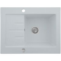 Zlewozmywak granitowy Kernau KGS V 4565 1B1D Pure White