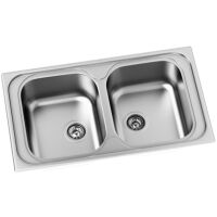 Zlewozmywak stalowy Kernau KSS M 80 2B Smooth