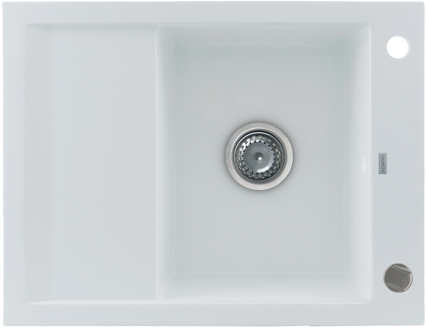 Zlewozmywak granitowy Kernau KGS M 4565 1B1D Pure White