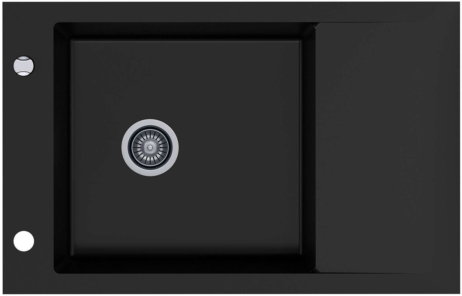 Zlewozmywak granitowy Kernau KGS M 6078 1B1D Deep Black