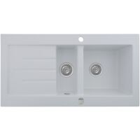 Zlewozmywak granitowy Kernau KGSV 60 1,5B1D Pure White