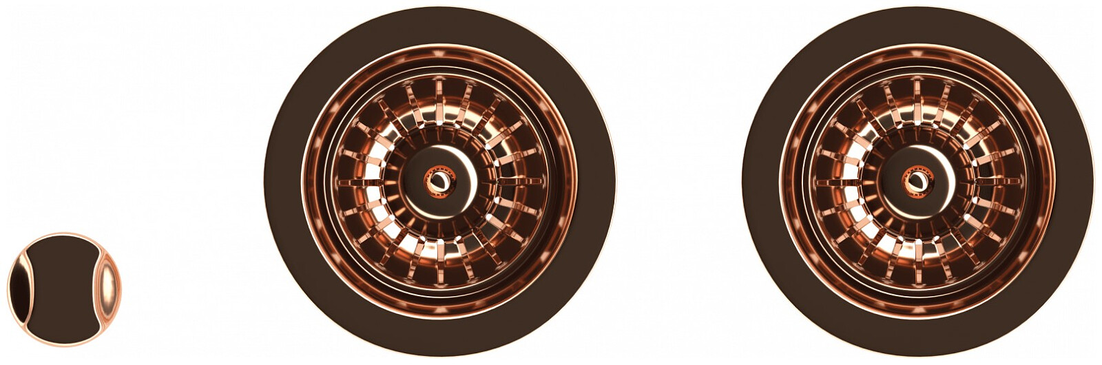 Komplet odpływowy Kernau KS-SS 2B Rose Copper Nano