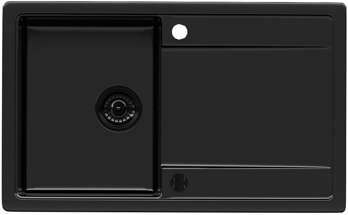 Zlewozmywak granitowy Kernau KGS Z 4575 1B1D Deep Black